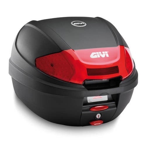 Givi bauletto scooter E300N2 rifrangente rosso con piastra universale