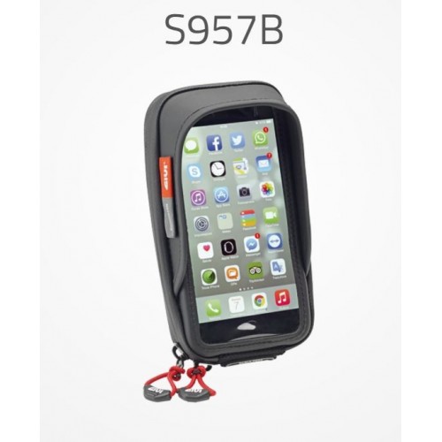 Givi S957B supporto manubrio moto porta smartphone 81x160mm