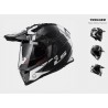 LS2 MX436 Trigger casco Pioneer enduro helmet casque nero-bianco