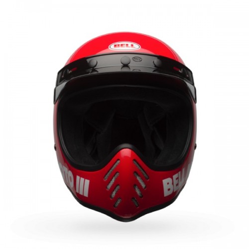 Bell Moto 3 solid rosso lucido integrale Cross casque helmet