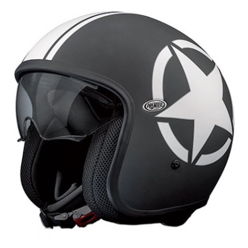 Casco casque jet Premier Vintage Star 9 BM nero opaco helmet