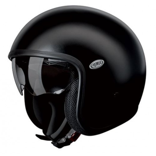 Casco casque jet Premier Vintage helmet nero opaco U9BM