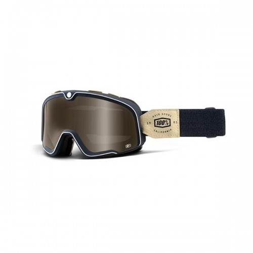 100% occhiale moto maschera Barstow Snake River lente fumè