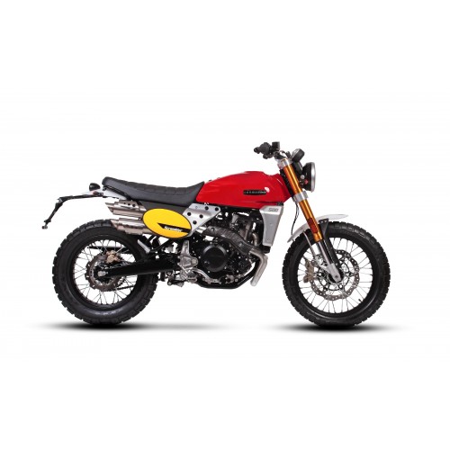 Fantic Caballero 125 Scrambler rossa moto 16 anni