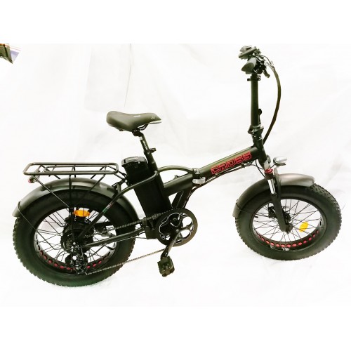 GPbike Cross bici elettrica Fat bike pieghevole nera opaca 36v 250w
