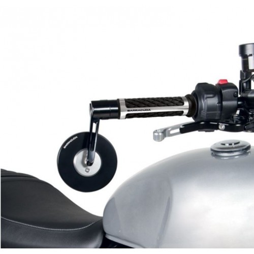 Barracuda coppia specchi Skin S-Bar End B-Lux neri omologati moto
