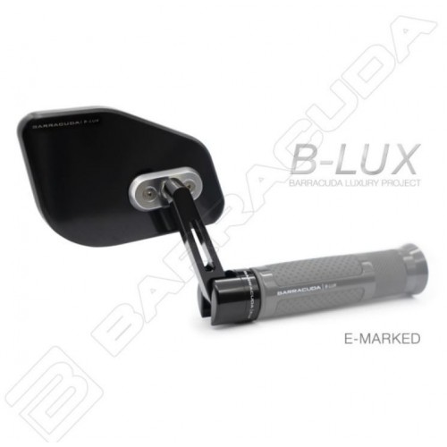 Barracuda coppia specchi Skin Z-Bar End B-Lux neri omologati moto
