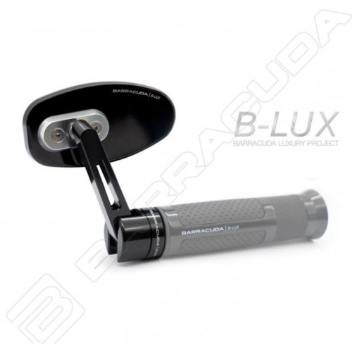 Barracuda coppia specchi Skin R-Bar End B-Lux neri moto