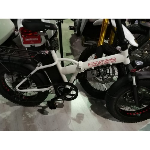 GPbike Cross-R 48v-750w bici elettrica Fat bike pieghevole bianca opaca