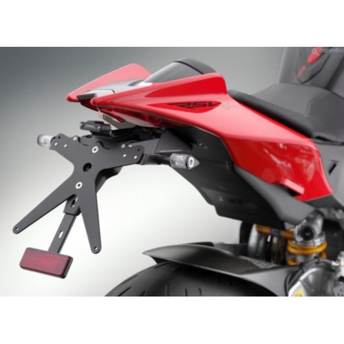 Rizoma porta targa Aprilia RSV4 factory dal 2009 al 2012 con luce targa
