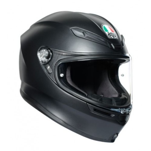 Agv K6 in fibra Pinlock casco integrale moto nero opaco solid