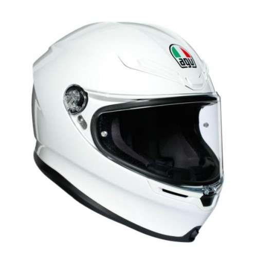 Agv K6 in fibra Pinlock casco integrale moto bianco lucido solid