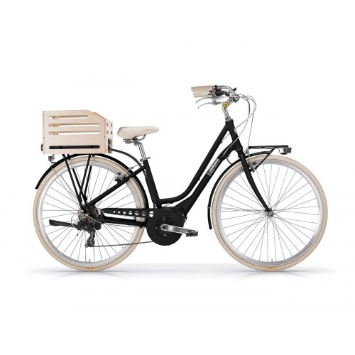 Bicicletta elettrica MBM 28 Apostrophe 36v 250w nera opaca