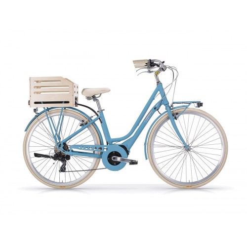 Bicicletta elettrica MBM 28 Apostrophe 36v 250w celeste
