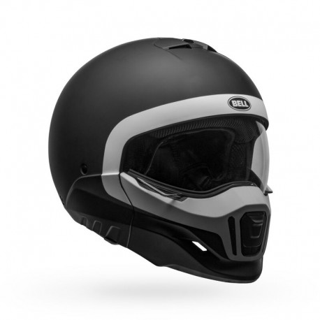 Bell Moto casco integrale jet Broozer Cranium nero opaco bianco