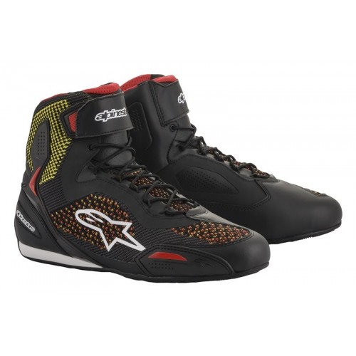 FASTER-3 Alpinestars scarpe tecniche moto colore nero-giallo-rosso