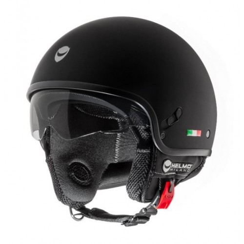 Helmo Milano casco jet Puro black matt helmet casque