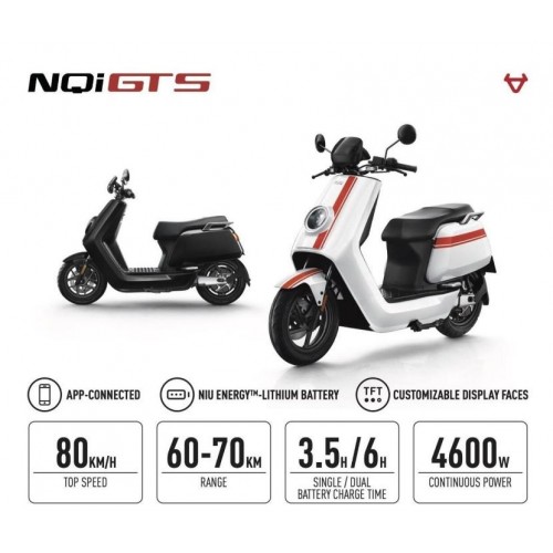 Scooter elettrico Niu NQI-GT S nero motore bosch 4600w categoria L3