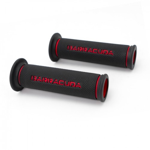 Barracuda coppia manopole basic racing grips nero-rossa