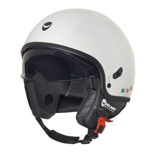 Helmo Milano casco jet Puro bianco lucido helmet E22-06