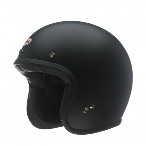 Bell Custom 500 casco jet vintage nero opaco E22-06