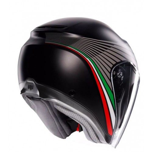 Irides Bologna Agv casco moto jet E22-06 black matt italy
