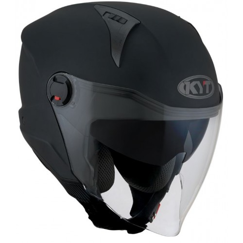 KYT D-City nero opaco casco jet moto E22-06