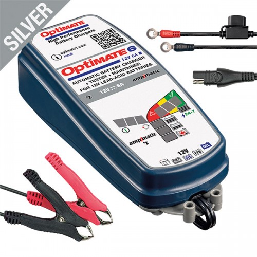 Tecmate Optimate 6 caricatore mantenitore batterie auto moto scooter Atv