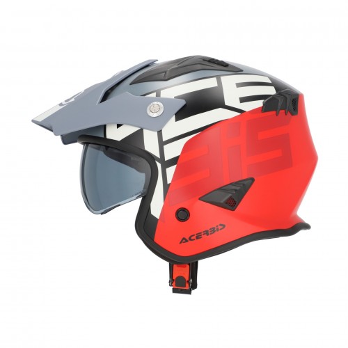 Acerbis casco jet aria trial ece 22-06 nero-giallo fluo