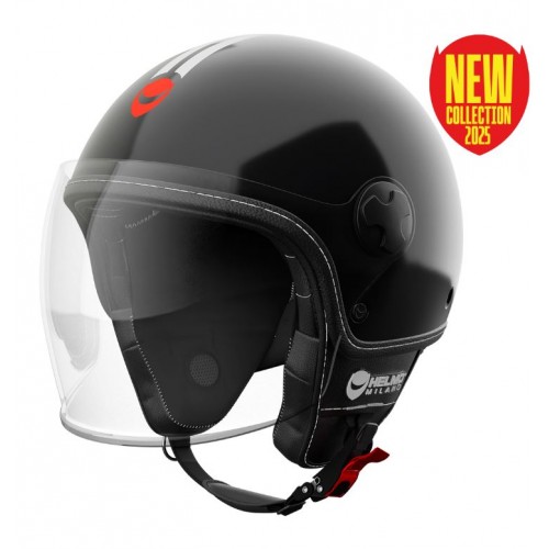 Veloce black is black Helmo Milano casco jet E22-06