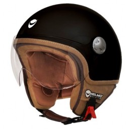 Vapensiero nero opaco Helmo Milano casco jet E22-06