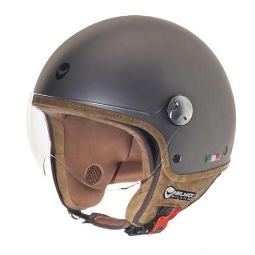Vapensiero titanio opaco Helmo Milano casco jet E22-06